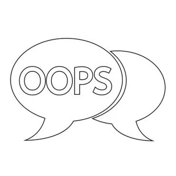 OOPS internet acronym chat bubble illustration Stock-Illustration