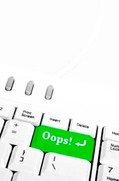 Oops key Foto stock