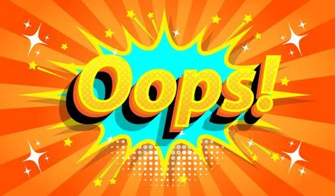 Oops ouch colored comic text collection Stock-Illustration