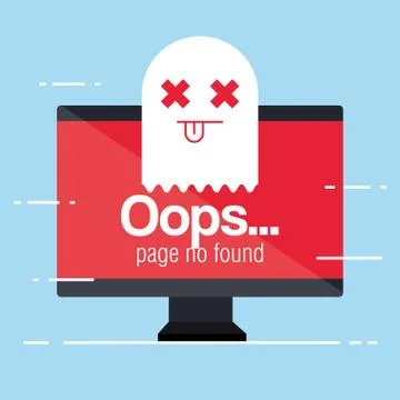 Oops page no found concept Stockillustratie