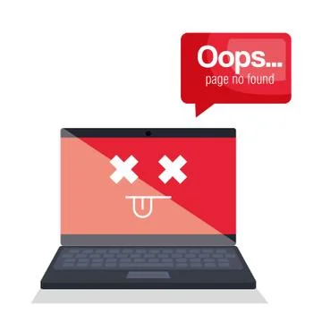 Oops page no found concept Stockillustratie