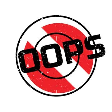 Oops rubber stamp Ilustração Stock