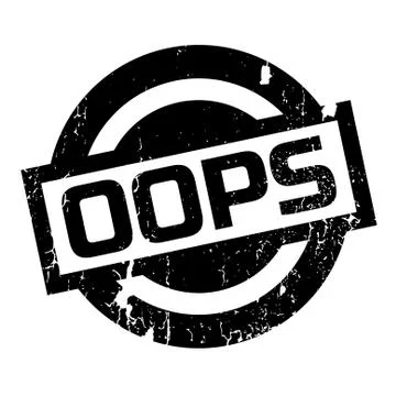 Oops rubber stamp Illustrazione stock