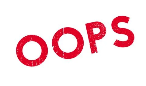 Oops rubber stamp Illustrazione stock