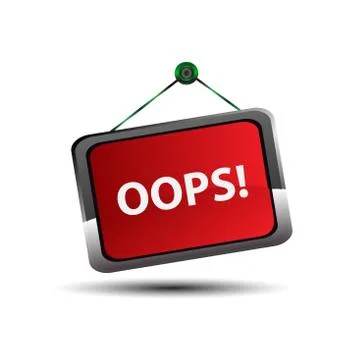 Oops sign Stock Illustration