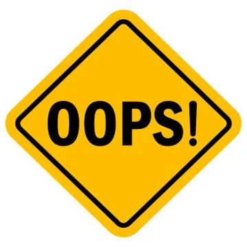 Oops sign vector illustration background Stock Illustration