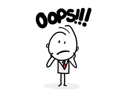 Oops. Sorry. I don't know. Young business man shrugs Stock Illustration