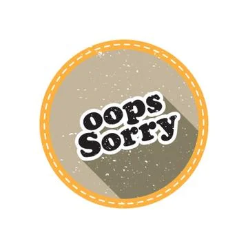Oops Sorry Ilustração Stock
