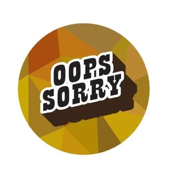 Oops Sorry Ilustração Stock