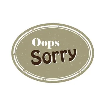 Oops Sorry Ilustração Stock