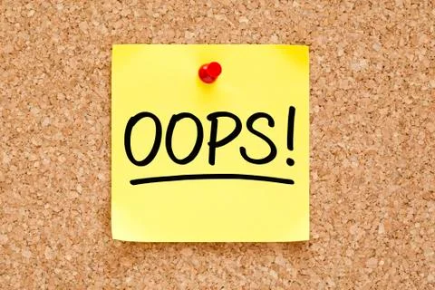 Oops sticky note Illustrazione stock
