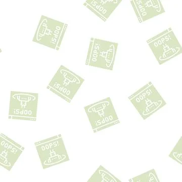 Oops web error glyph seamless pattern Illustrazione stock