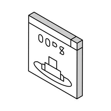 Oops web error isometric icon vector illustration Stockillustratie