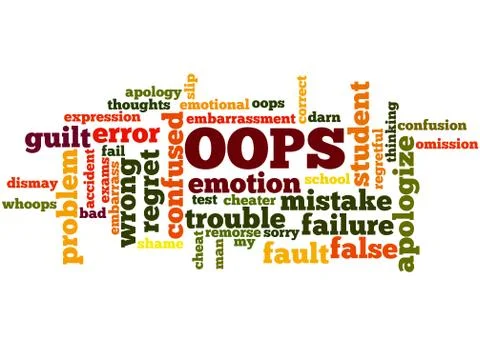 OOPS, word cloud concept Stock-Illustration