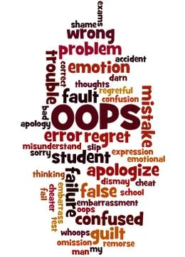 OOPS, word cloud concept Stock-Illustration
