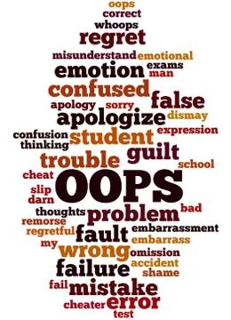 OOPS, word cloud concept Ilustração Stock