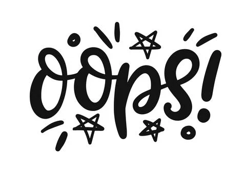 Oops Word. Funny catchword Stock Illustration