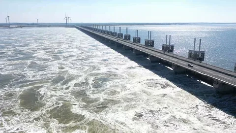 Oosterschelde kering Stockbeeldmateriaal 117733453