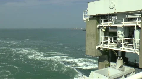 Oosterscheldekering or Eastern Scheldt storm surge Barrier Stock Footage 43918935