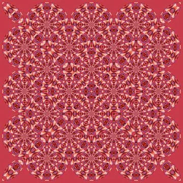 Op art abstract floral pattern, ornament, fashion print Stock Illustration