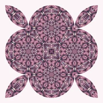 Op art abstract floral pattern, ornament, fashion print Stock Illustration