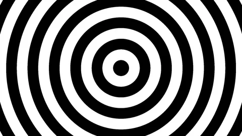 Op Art Black White Pulse Abstract Background, Kinetic Loop 4K Vidéo 338001872