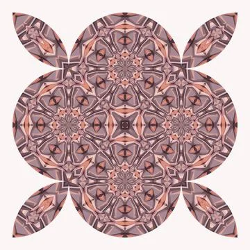 Op art creative geometric abstract floral pattern, ornament, fashion print Stock Illustration