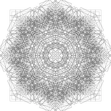 Op art creative geometric pattern, ornament Stock Illustration