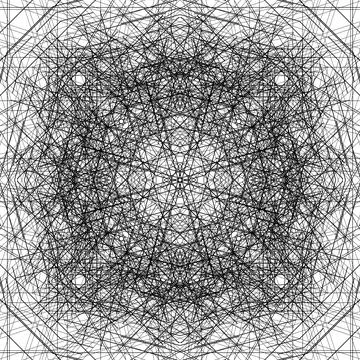 Op art creative geometric pattern, ornament Illustrazione stock