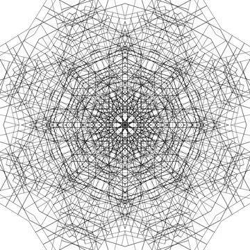 Op art creative geometric pattern, ornament Illustrazione stock