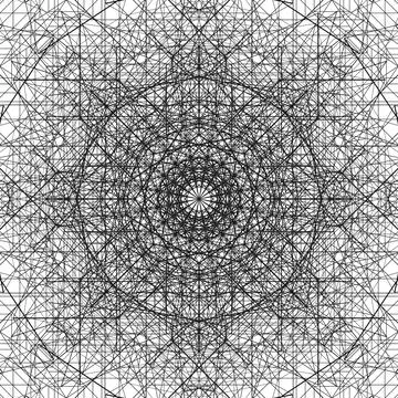 Op art creative geometric pattern, ornament Illustrazione stock