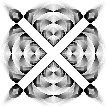 Op art creative geometric pattern, ornament Stock Illustration