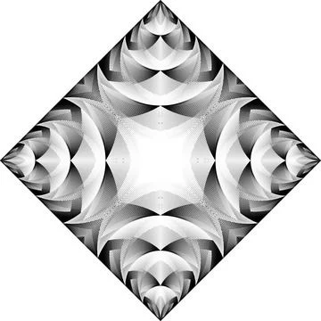 Op art creative geometric pattern, ornament, symbol Stock Illustration