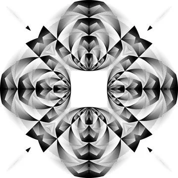 Op art creative geometric pattern, ornament Stock Illustration