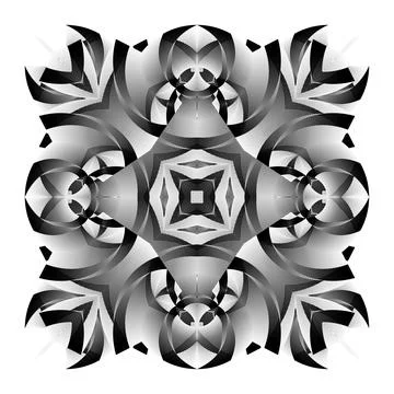 Op art creative geometric pattern, ornament, symbol Иллюстрация