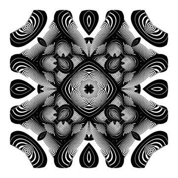 Op art creative geometric pattern, ornament Stock Illustration