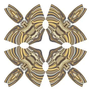Op art creative pattern, ornament, symbol, modern abstract floral background Illustrazione stock