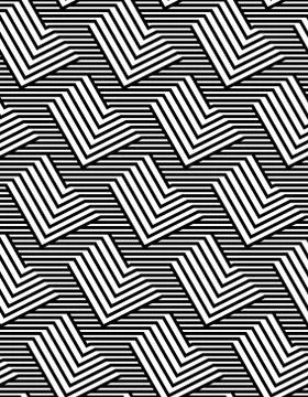Op Art Design, Zig Zag Striped Vector Seamless Pattern Stock Illustration