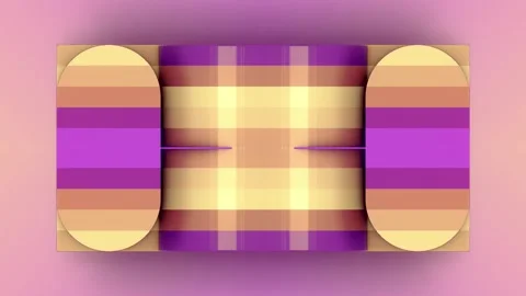 Op-art geometric visualization with smoothly changing color forms. 3d rendering Video stock 315532058