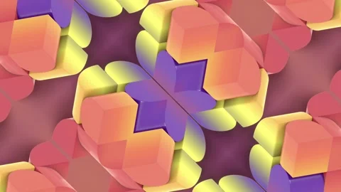 Op-art loop animation with symmetric pattern that smoothly changes. 3d rendering 스톡 동영상 309611276