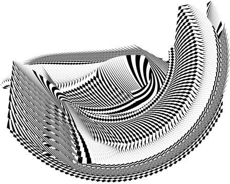 Op art modern background, creative dynamic pattern Stock Illustration