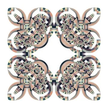 Op art pattern, ornament, modern abstract floral background, fashion print Illustrazione stock