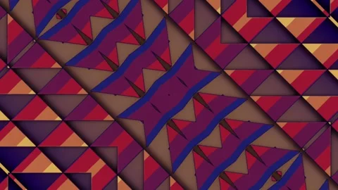 Op-art style loop animation consisting of many triangular shapes. 3d rendering Stock Footage 312673797