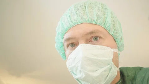 Op doctor from the patient's point of view at work Stock Footage 95048880