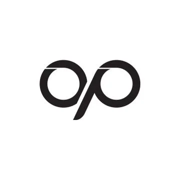 Op initial letter vector logo icon Stock Illustration