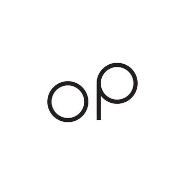 Op initial letter vector logo icon Illustrazione stock