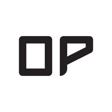 Op initial letter vector logo icon Stock-Illustration