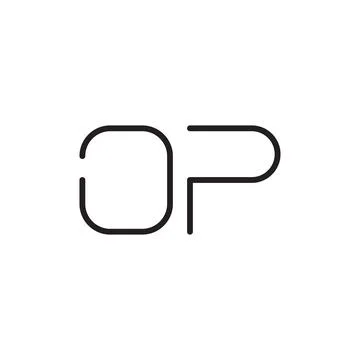 Op initial letter vector logo icon Stock Illustration