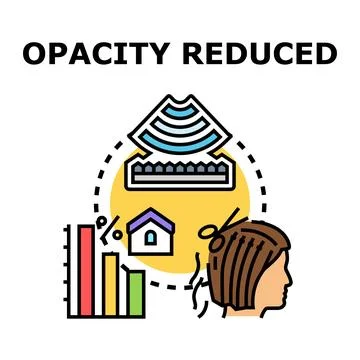 Opacity reduction concept with various elements Stock Illustration