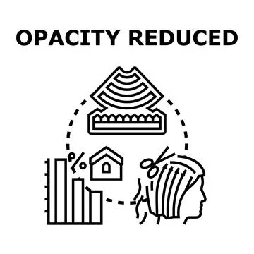 Opacity reduction concept with various elements 库存插图